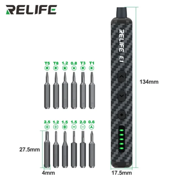 RELIFE E1 Jeu de tournevis électriques en fibre de carbone – Image 6