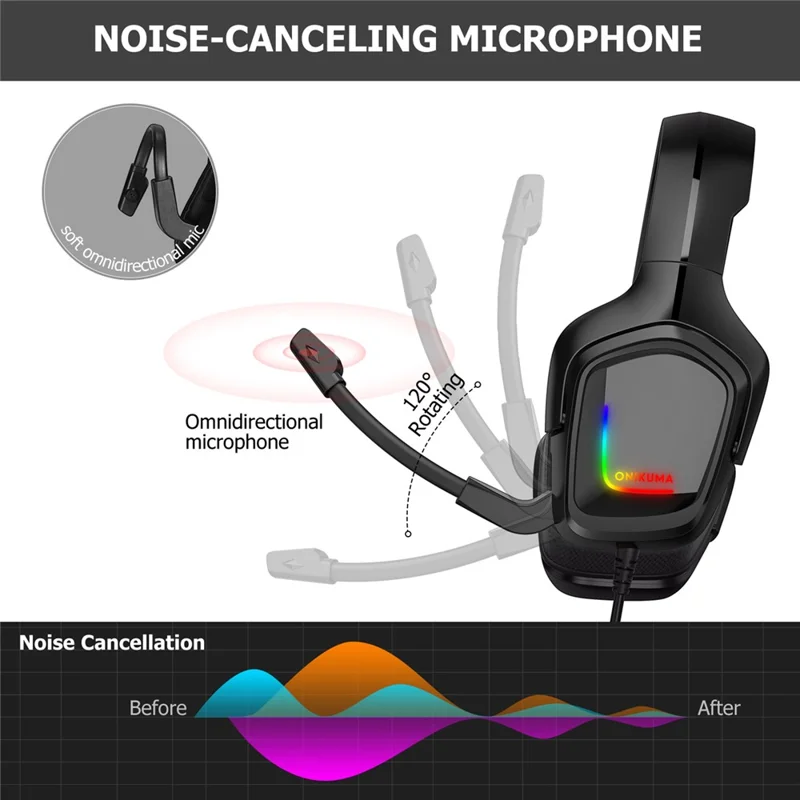 CASQUE GAMER ONIKUMA K20 RGB – Image 4